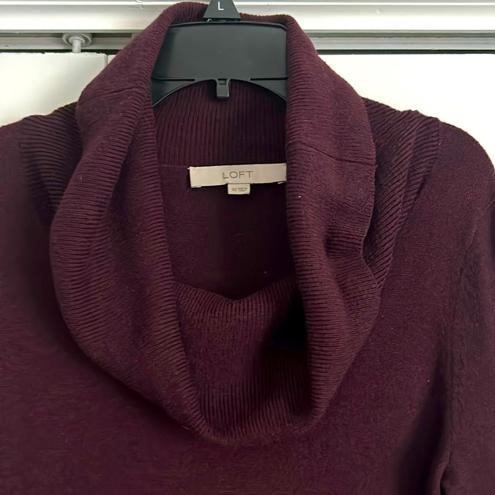 Dark purple sweater dress